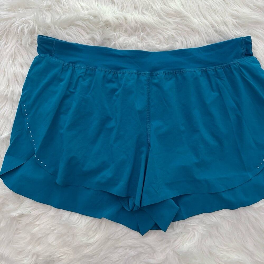 Lululemon Fast and Free High Rise Classic Fit Split Short 3" Hawaiian Blue XL - Picture 4 of 11